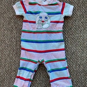 Vintage Colorful Striped Baby Onesie